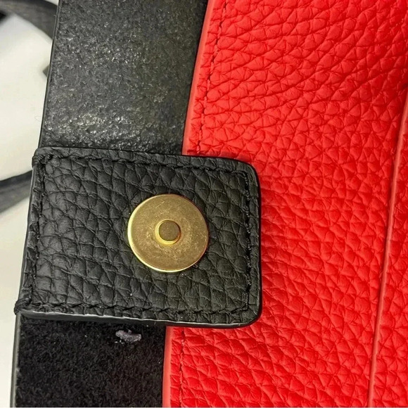 Maison de Sabre The Snap Soft Tote Black Rouge Noir Genuine Leather - Picture 14 of 15